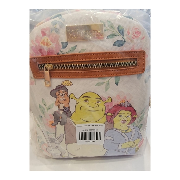 NWT Shrek Group Floral Mini Backpack - Picture 5 of 5